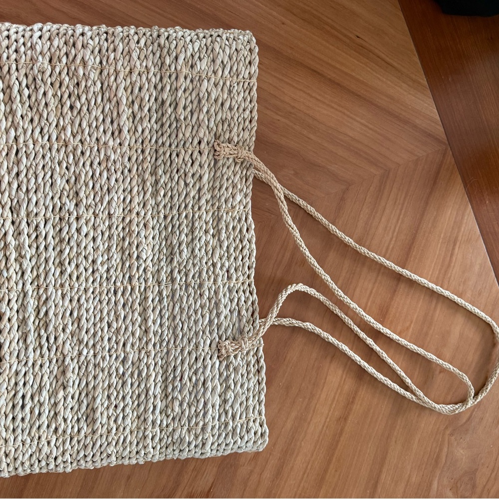 Natural Woven Tote Bag